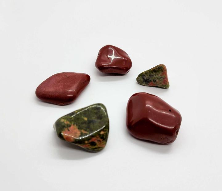 Red Jasper and Unakite Tumble Bundle