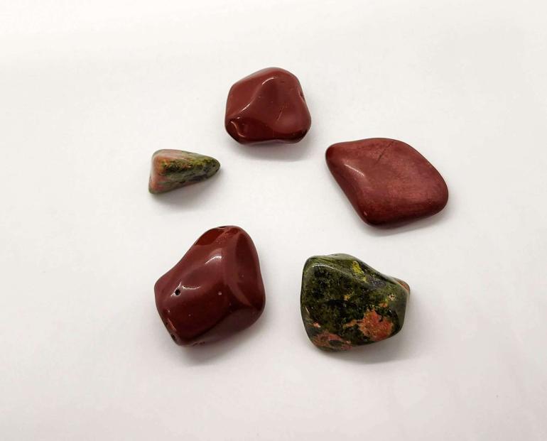 Red Jasper and Unakite Tumble Bundle