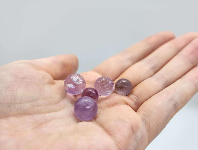 Moon and Spheres Amethyst and Fluorite Bundle