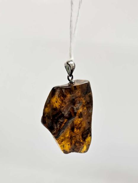 Multi Color Freeform Dominican Amber Pendant B